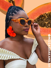 Load image into Gallery viewer, PREORDER: MICAÉLA STATEMENT STUDS (Papaya)