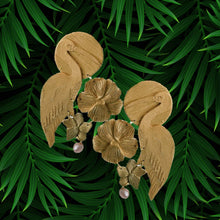 Load image into Gallery viewer, SCARLET IBIS STATEMENT EARRINGS